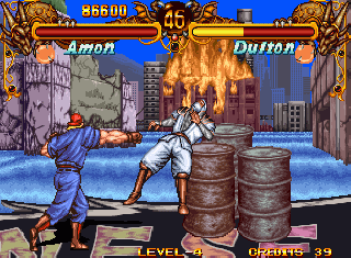 Double Dragon (Neo Geo/Arcade) - Abobo - PLAYTHROUGH